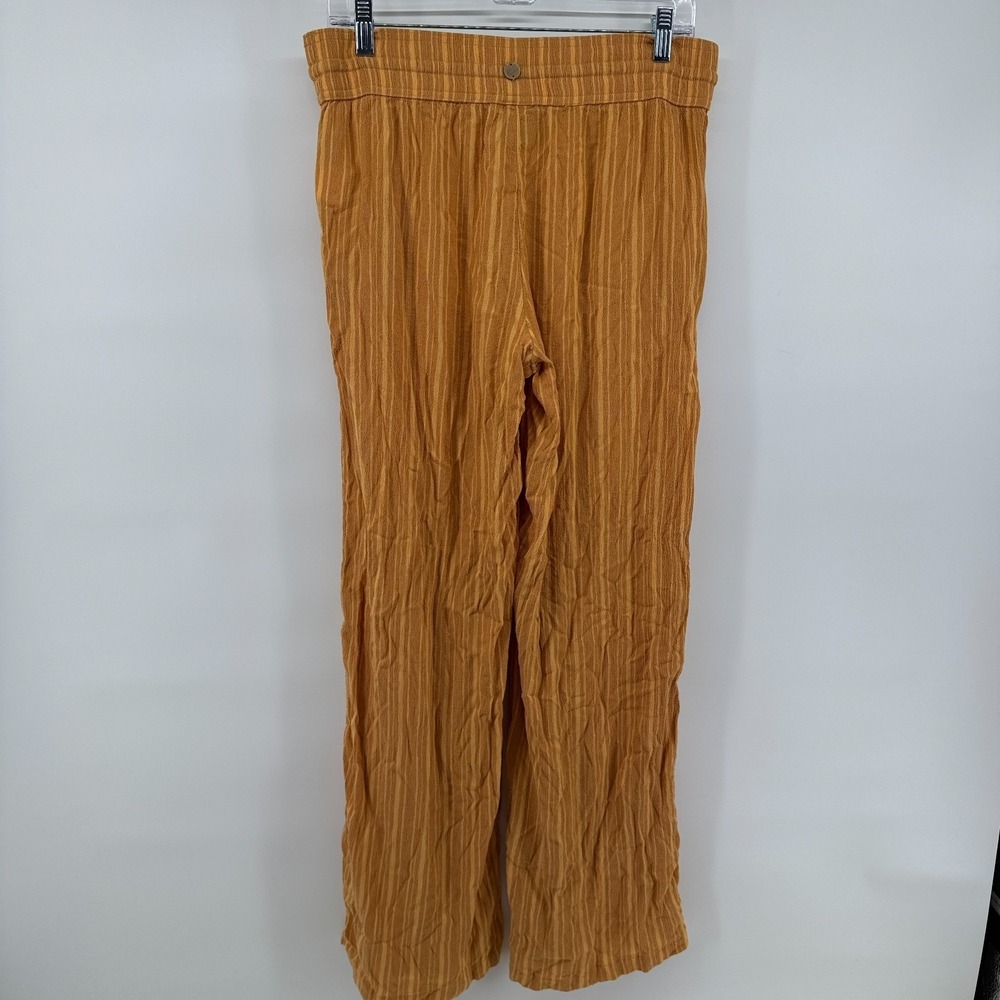PrAna Fernie Beach Pants Womens Medium Brown Striped Tencel Modal Wide Leg - Picture 10 of 13